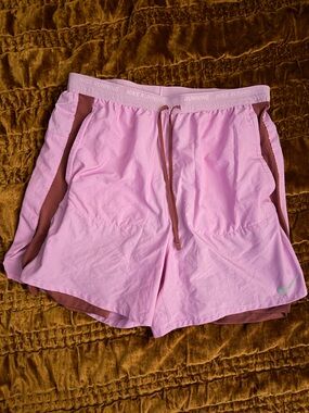 Nike Pink and Burgundy Athletic Running Shorts with shorts liner